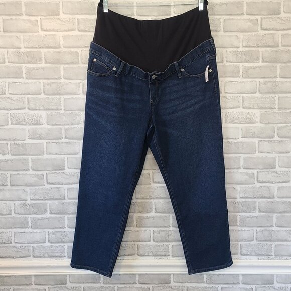 GAP Full Panel Maternity Blue Jeans NEW 34 / 18 Women - Picture 1 of 7
